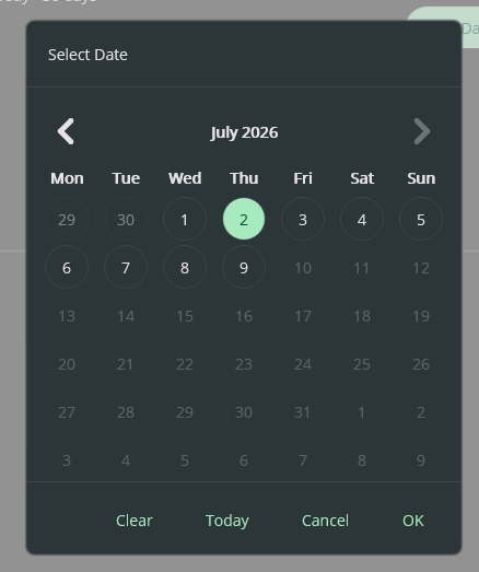 MAUI Date Prompt Dialog